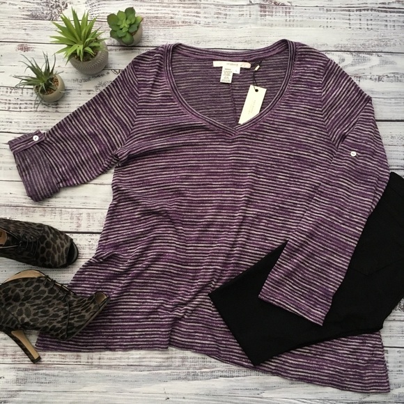 Oversized Flowy Lightweight Knit V Neck Tunic - Picture 3 of 7